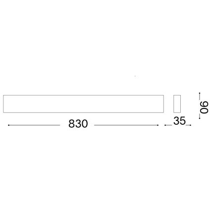 Ideal Lux - Iluminação de parede LED DELTA LED/30W/230V 4000K 83 cm CRI 90 branco
