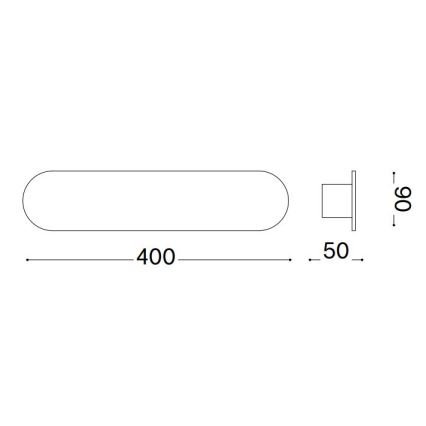 Ideal Lux - Iluminação de parede LED ECHO LED/20W/230V 40 cm CRI 90 latão