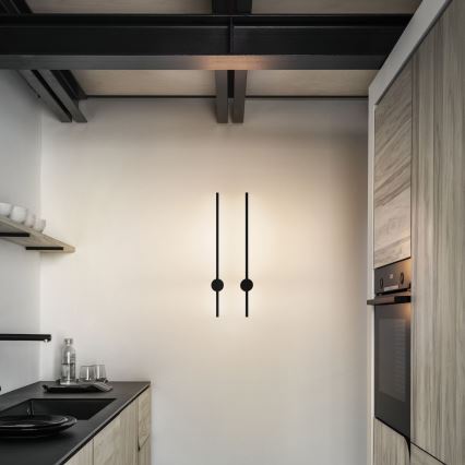 Ideal Lux - Iluminação de parede LED ESSENCE LED/12W/230V 3000K 70 cm CRI 90 preto