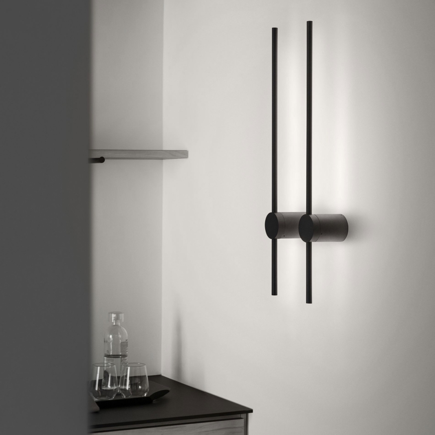 Ideal Lux - Iluminação de parede LED ESSENCE LED/12W/230V 4000K 70 cm CRI 90 preto