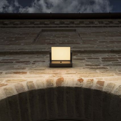 Ideal Lux - Iluminação de parede LED exterior com sensor SWIPE LED/21W/230V CRI 90 IP54 castanho