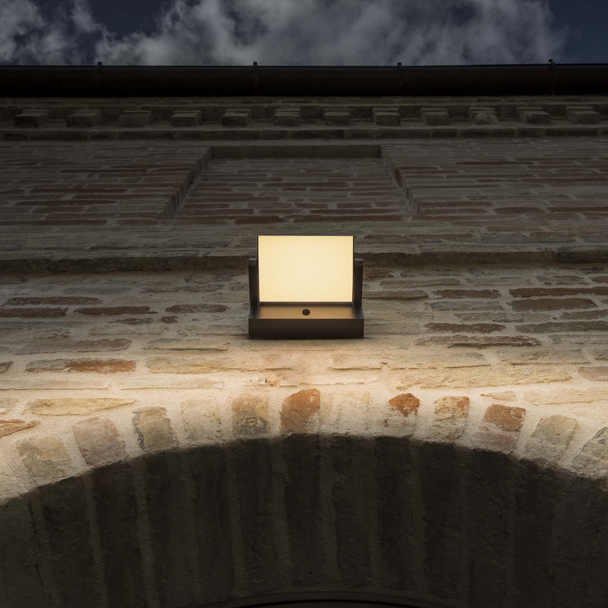 Ideal Lux - Iluminação de parede LED exterior com sensor SWIPE LED/21W/230V CRI 90 IP54 castanho