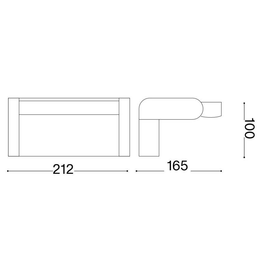 Ideal Lux - Iluminação de parede LED exterior com sensor SWIPE LED/21W/230V CRI 90 IP54 preto
