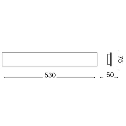 Ideal Lux - Iluminação de parede LED ZIG ZAG LED/23W/230V 53 cm CRI 90 branco