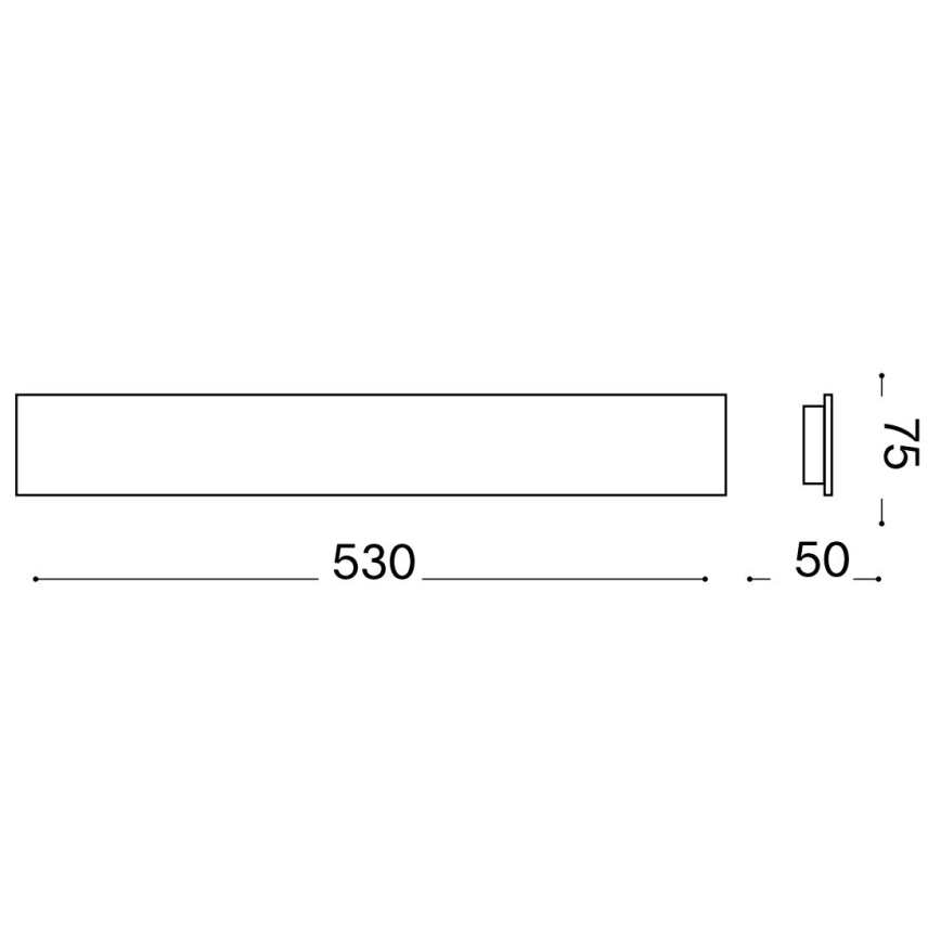 Ideal Lux - Iluminação de parede LED ZIG ZAG LED/23W/230V 53 cm CRI 90 branco