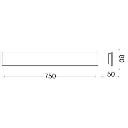 Ideal Lux - Iluminação de parede LED ZIG ZAG LED/30W/230V 75 cm CRI 90 latão