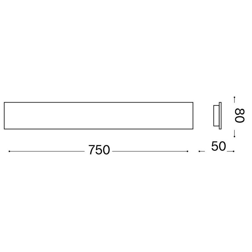 Ideal Lux - Iluminação de parede LED ZIG ZAG LED/30W/230V 75 cm CRI 90 preto