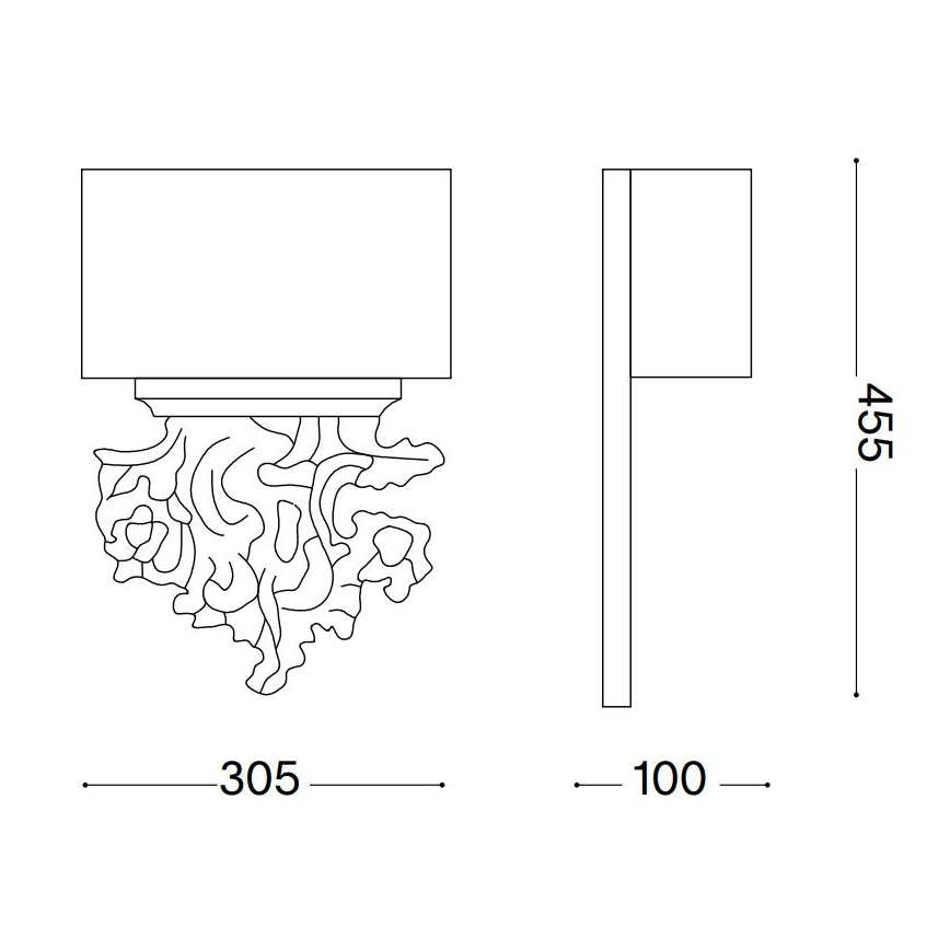 Ideal Lux - Iluminação de parede PETER 2xE14/40W/230V