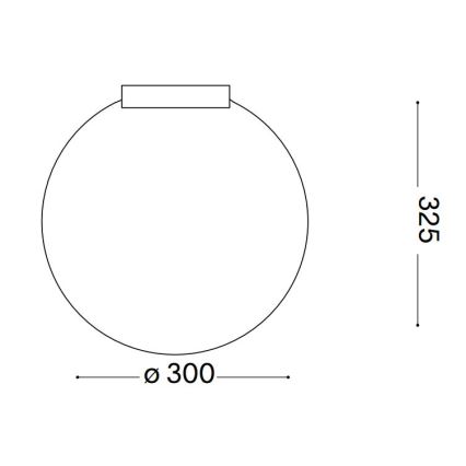 Ideal Lux - Iluminação de teto CARTA 1xE27/25W/230V diâmetro 30 cm branco