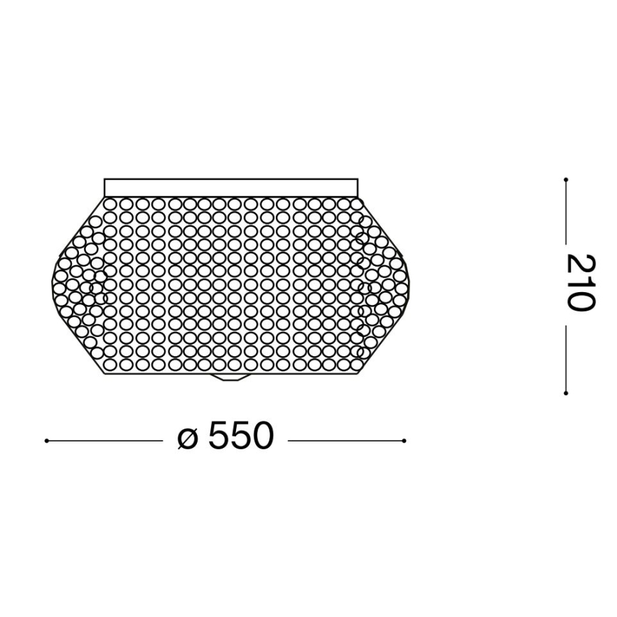 Ideal Lux - Iluminação de teto de cristal PASHA 10xE14/40W/230V diâmetro 55 cromado brilhante
