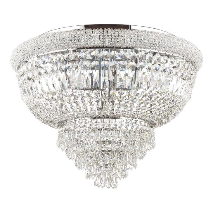 Ideal Lux - Iluminação de teto em cristal DUBAI 24xE14/28W/230V diâmetro 78 cm cromado brilhante