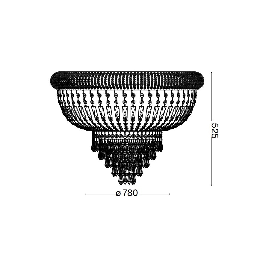 Ideal Lux - Iluminação de teto em cristal DUBAI 24xE14/28W/230V diâmetro 78 cm cromado brilhante