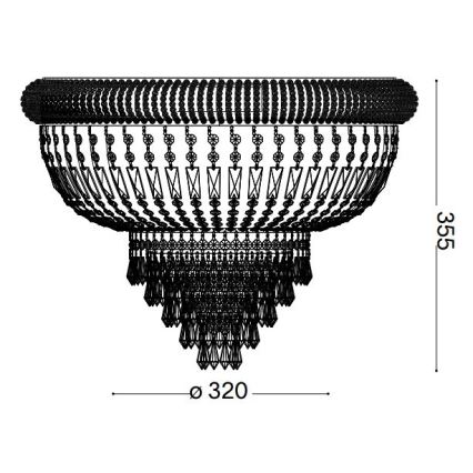 Ideal Lux - Iluminação de teto em cristal DUBAI 3xE14/28W/230V diâmetro 32 cm dourado