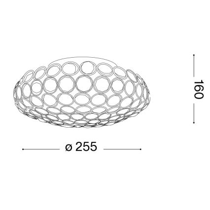 Ideal Lux - Iluminação de teto em cristal LED KING 3xG9/3W/230V diâmetro 25,5 cm dourado