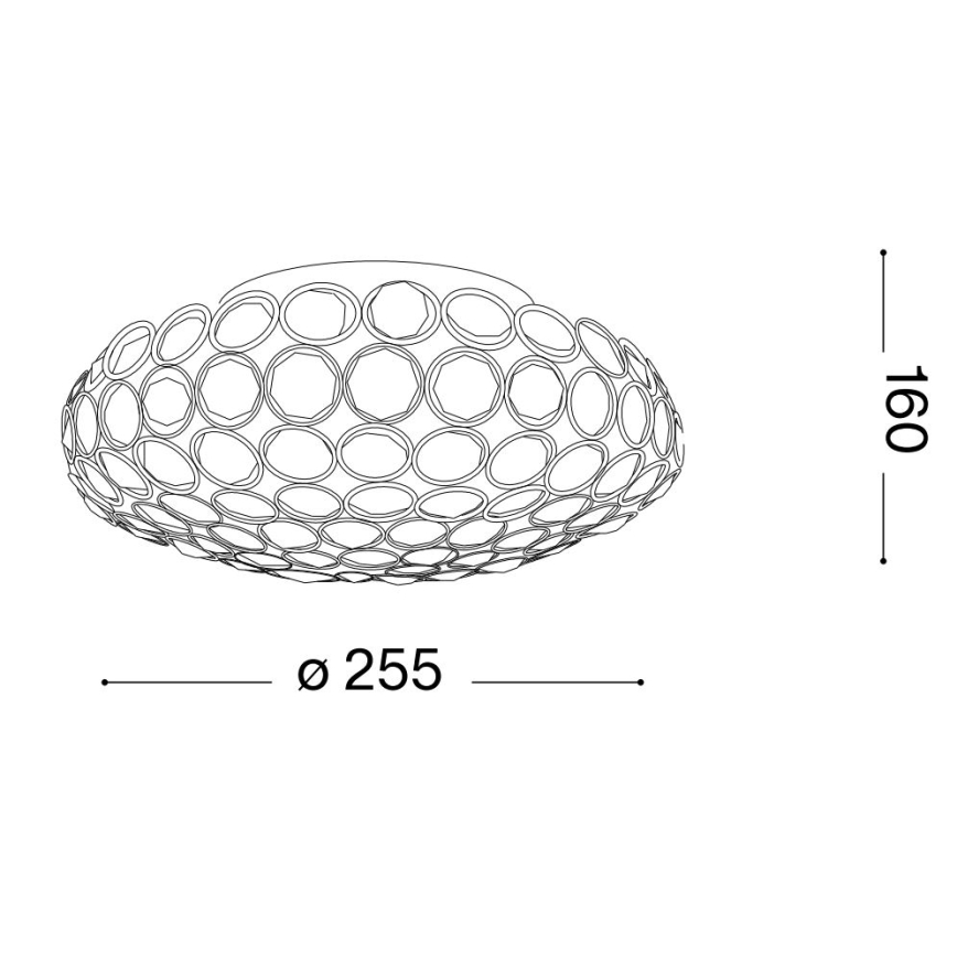 Ideal Lux - Iluminação de teto em cristal LED KING 3xG9/3W/230V diâmetro 25,5 cm dourado