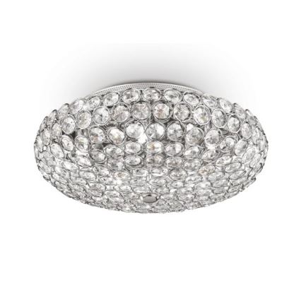 Ideal Lux - Iluminação de teto em cristal LED KING 5xG9/3W/230V diâmetro 38 cm cromado brilhante