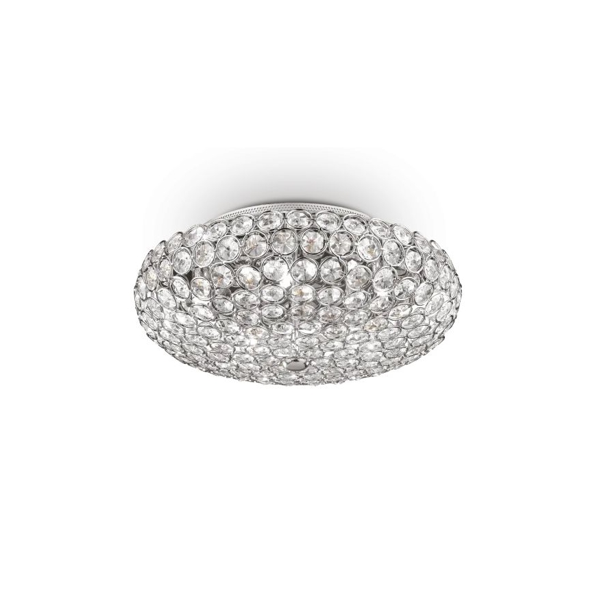 Ideal Lux - Iluminação de teto em cristal LED KING 5xG9/3W/230V diâmetro 38 cm cromado brilhante