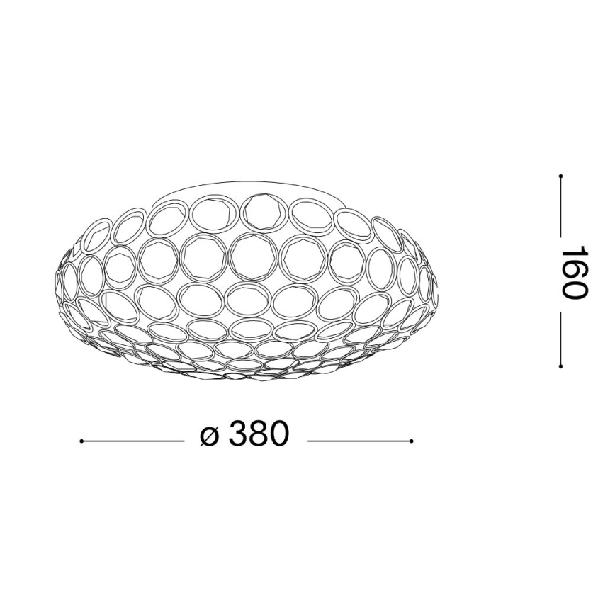 Ideal Lux - Iluminação de teto em cristal LED KING 5xG9/3W/230V diâmetro 38 cm cromado brilhante