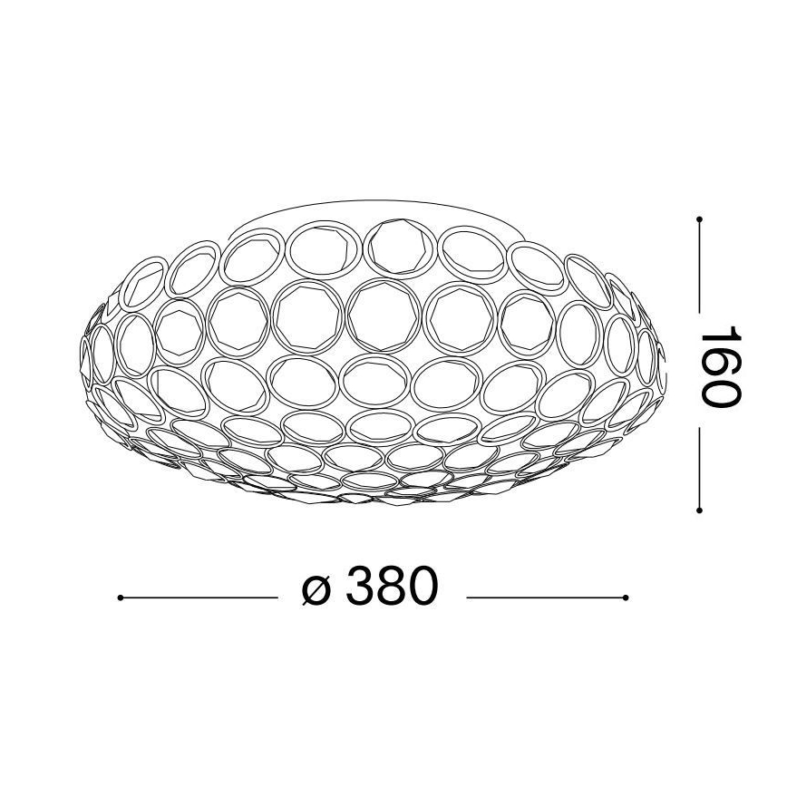 Ideal Lux - Iluminação de teto em cristal LED KING 5xG9/3W/230V diâmetro 38 cm dourado