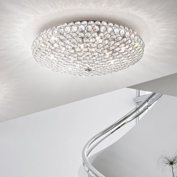 Ideal Lux - Iluminação de teto em cristal LED KING 9xG9/3W/230V diâmetro 53,5 cm cromado brilhante