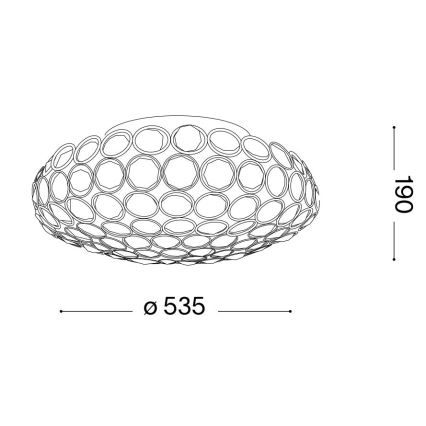 Ideal Lux - Iluminação de teto em cristal LED KING 9xG9/3W/230V diâmetro 53,5 cm cromado brilhante