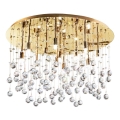Ideal Lux - Iluminação de teto em cristal LED MOONLIGHT 12xG9/3W/230V pr.60 cm dourado