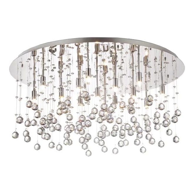 Ideal Lux - Iluminação de teto em cristal LED MOONLIGHT 15xG9/3W/230V diâmetro 80 cm cromado brilhante