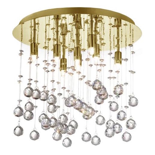 Ideal Lux - Iluminação de teto em cristal LED MOONLIGHT 8xG9/3W/230V diâmetro 40 cm dourado