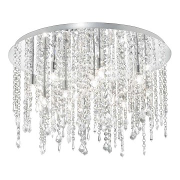 Ideal Lux - Iluminação de teto em cristal LED ROYAL 12xG9/3W/230V diâmetro 60 cm cromado brilhante