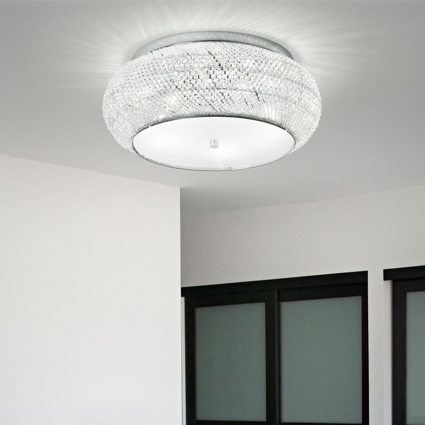 Ideal Lux - Iluminação de teto em cristal PASHA 6xE14/40W/230V diâmetro 40 cm cromado brilhante