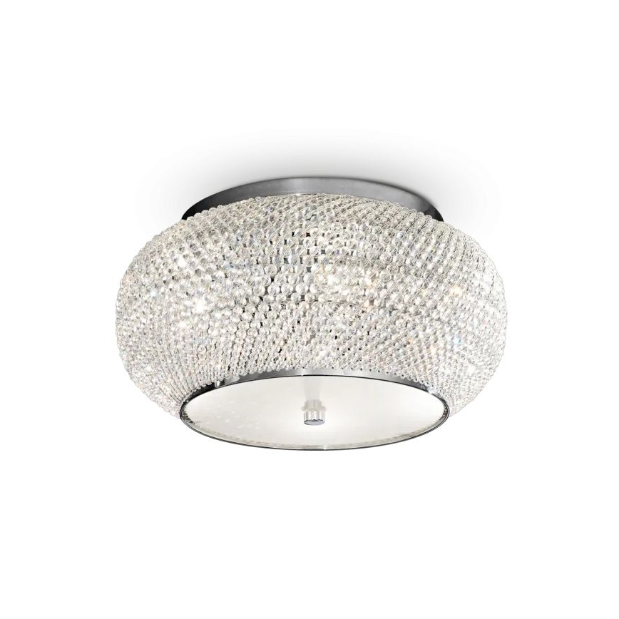 Ideal Lux - Iluminação de teto em cristal PASHA 6xE14/40W/230V diâmetro 40 cm cromado brilhante