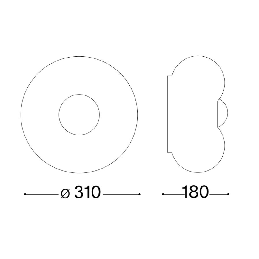 Ideal Lux - Iluminação de teto LED ARIZONA 2xGX53/9W/230V diâmetro 31 cm branco