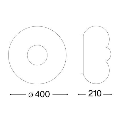 Ideal Lux - Iluminação de teto LED ARIZONA 3xGX53/9W/230V diâmetro 40 cm branco