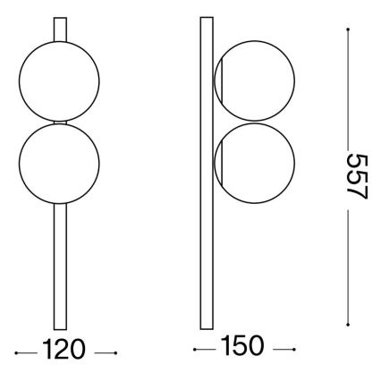 Ideal Lux - Iluminação de teto LED BINOMIO 2xG9/3W/230V branco