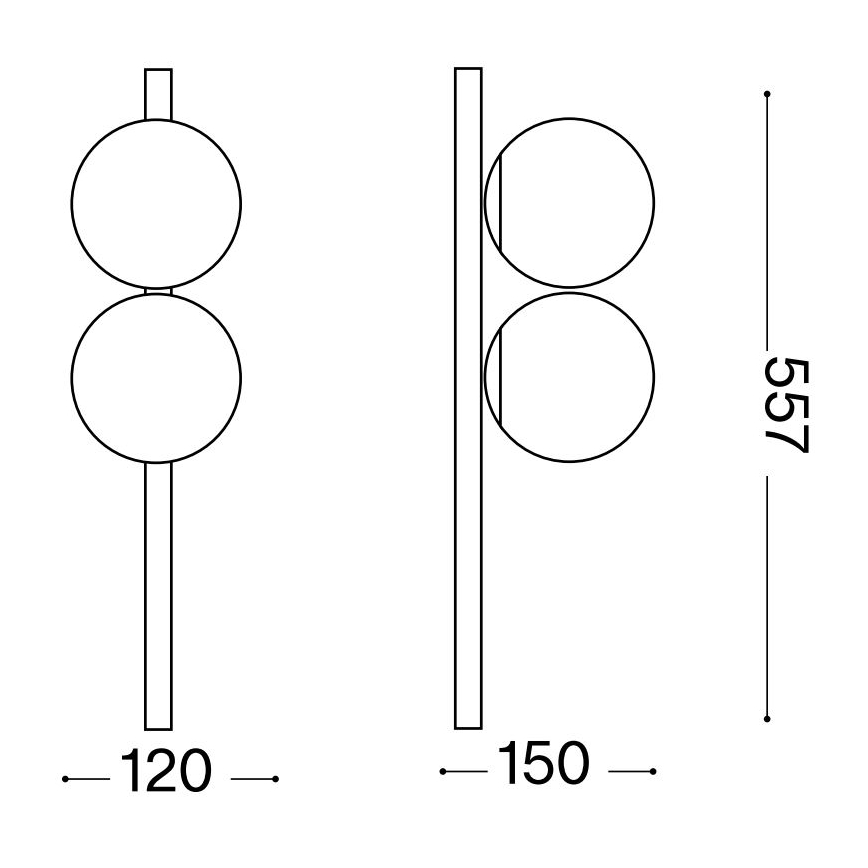 Ideal Lux - Iluminação de teto LED BINOMIO 2xG9/3W/230V branco