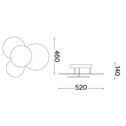 Ideal Lux - Iluminação de teto LED CLOUD LED/33W/230V CRI 90 branco