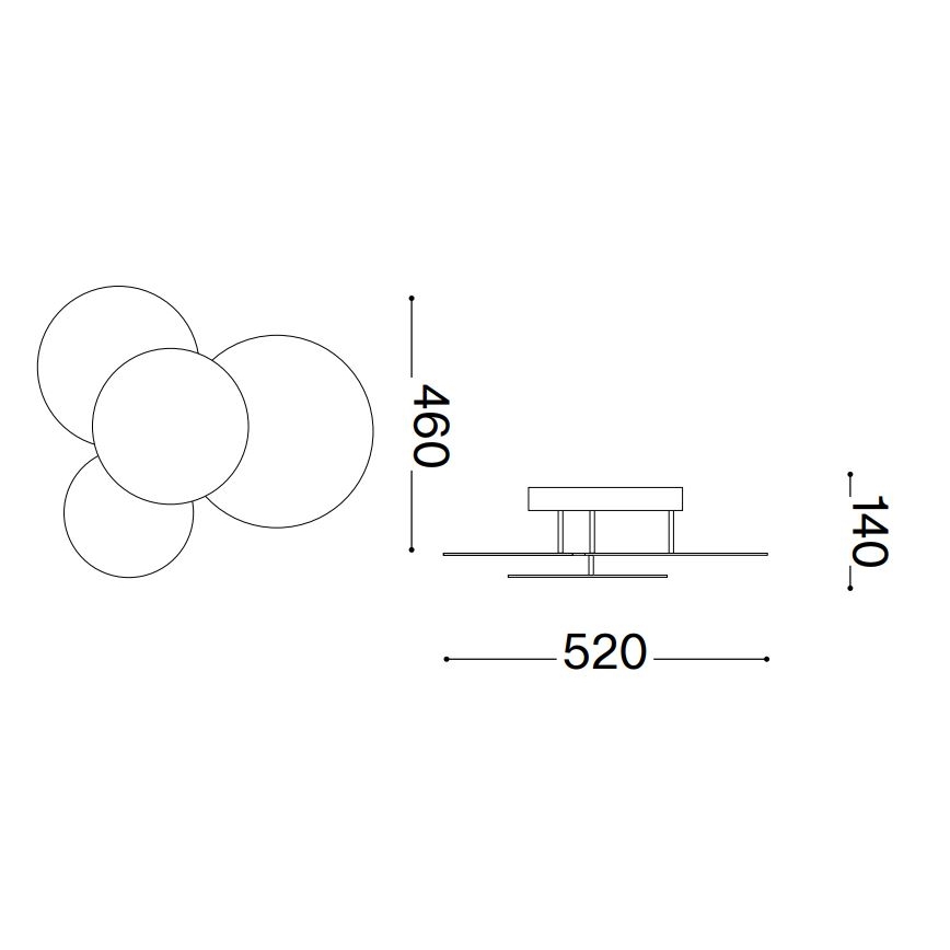 Ideal Lux - Iluminação de teto LED CLOUD LED/33W/230V CRI 90 branco