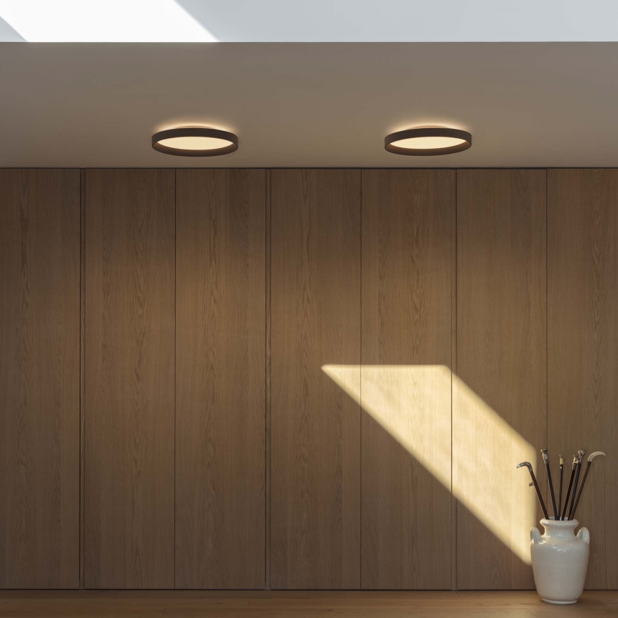 Ideal Lux - Iluminação de teto LED FLY LED/26W/230V 2700K diâmetro 45 cm CRI 90 IP40 preto