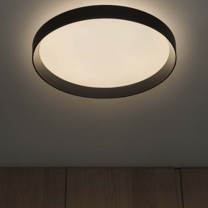Ideal Lux - Iluminação de teto LED FLY LED/26W/230V 2700K diâmetro 45 cm CRI 90 IP40 preto