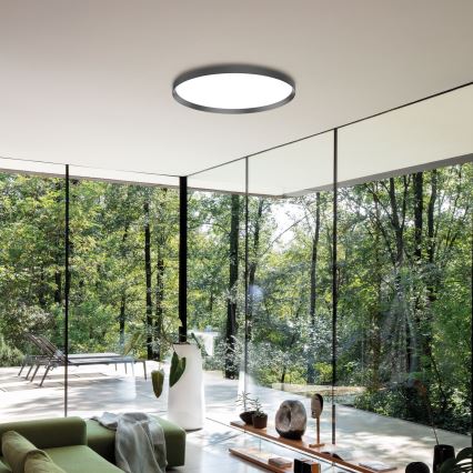 Ideal Lux - Iluminação de teto LED FLY LED/53W/230V 2700K diâmetro 60 cm CRI 90 IP40 preto