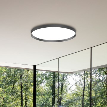 Ideal Lux - Iluminação de teto LED FLY LED/68W/230V 3000K diâmetro 90 cm CRI 90 IP40 preto
