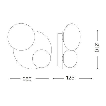 Ideal Lux - Iluminação de teto LED NINFEA 2xG9/3W/230V dourado