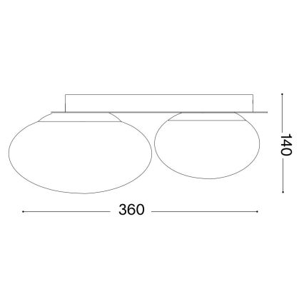 Ideal Lux - Iluminação de teto LED NINFEA 2xGX53/9W/230V branco