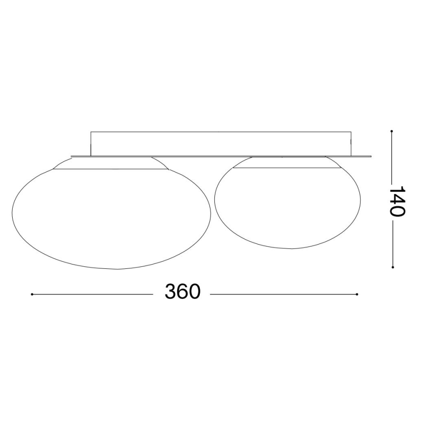 Ideal Lux - Iluminação de teto LED NINFEA 2xGX53/9W/230V branco