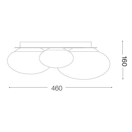 Ideal Lux - Iluminação de teto LED NINFEA 3xGX53/9W/230V branco