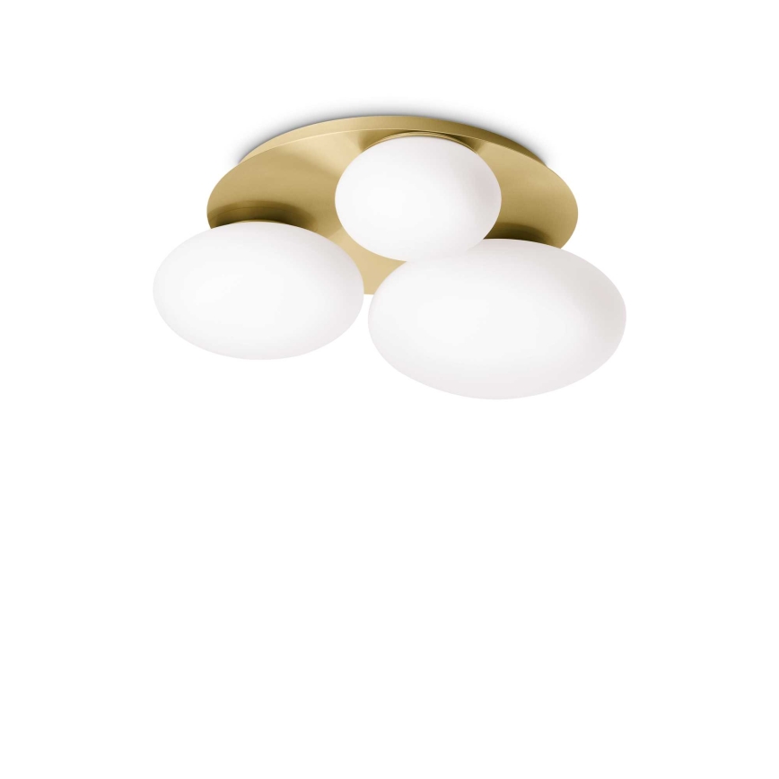 Ideal Lux - Iluminação de teto LED NINFEA 3xGX53/9W/230V dourado