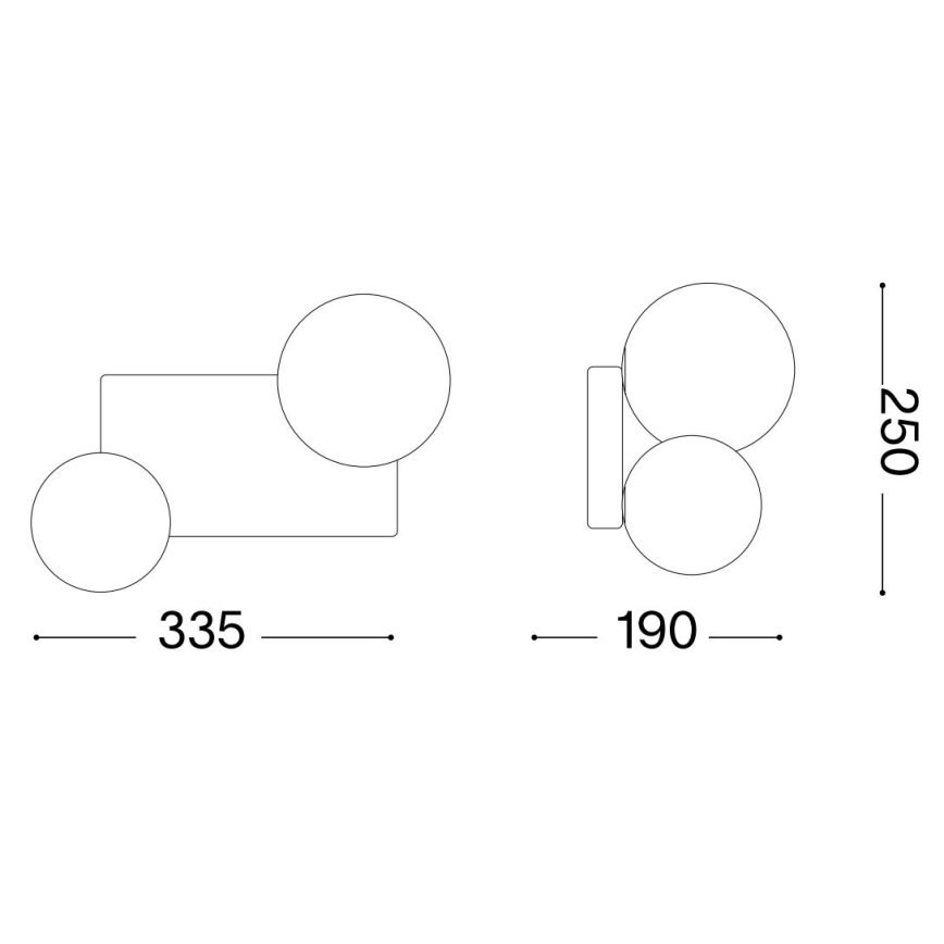 Ideal Lux - Iluminação de teto LED PENTA 2xG9/3W/230V dourado