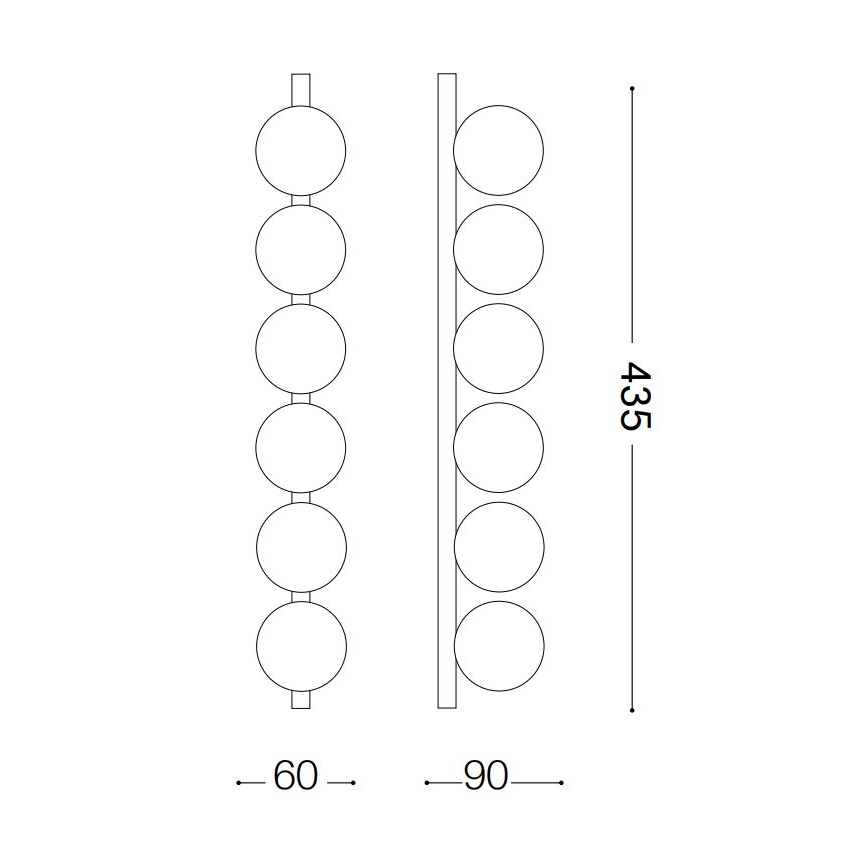 Ideal Lux - Iluminação de teto LED PING PONG 6xLED/3W/230V CRI 90 preto