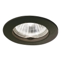 Ideal Lux - Iluminação embutida JAZZ 1xGU10/50W/230V preto