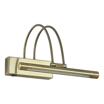 Ideal Lux - Iluminador para quadros BOW LED/3,5W/230V CRI 90 26 cm latão